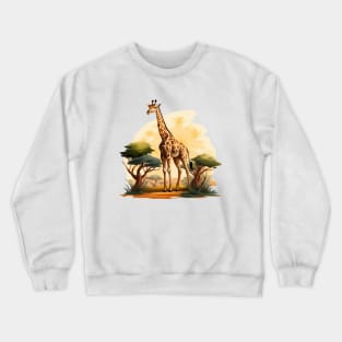 Watercolor Giraffe Crewneck Sweatshirt